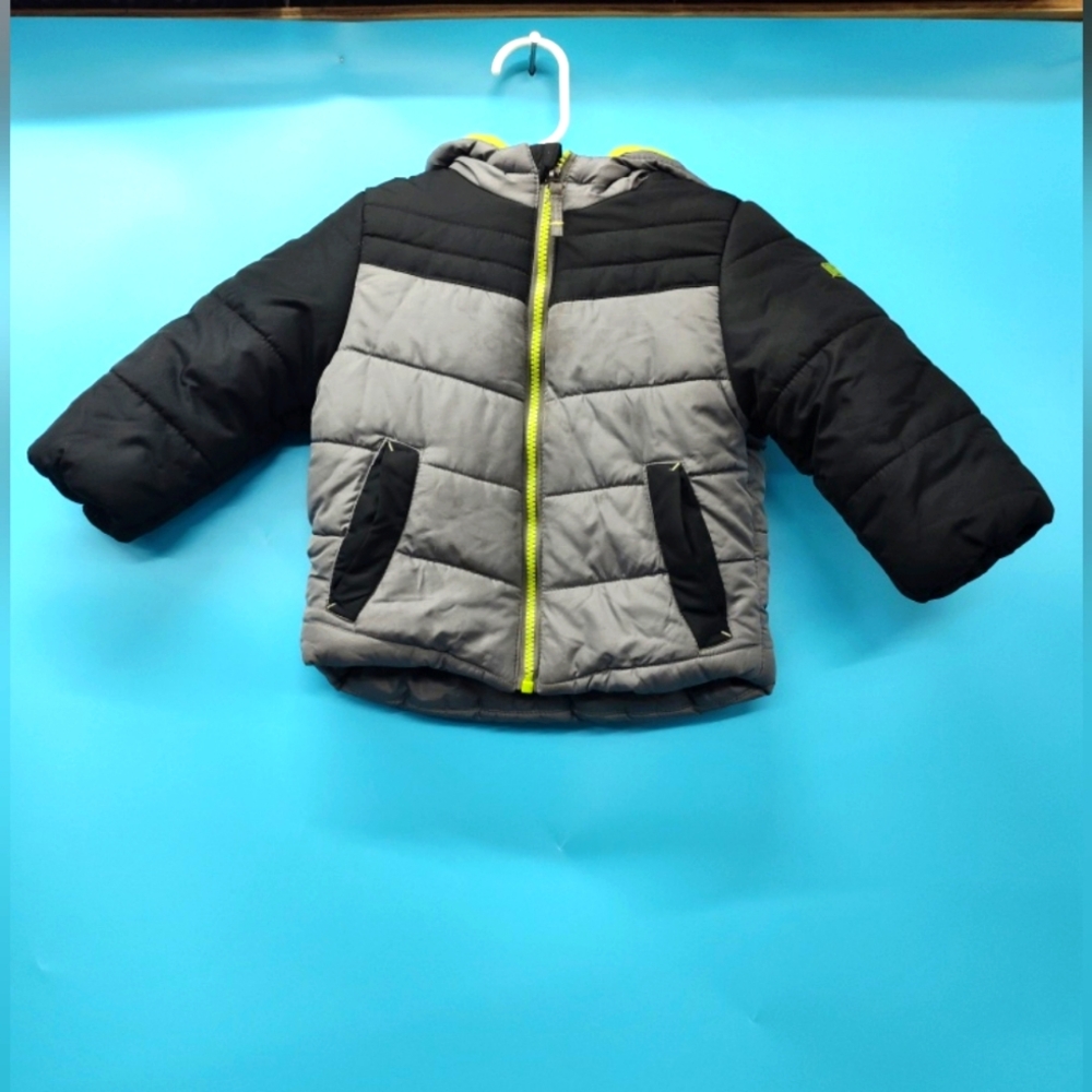 Kids Puffer Jacket - Black and Gray